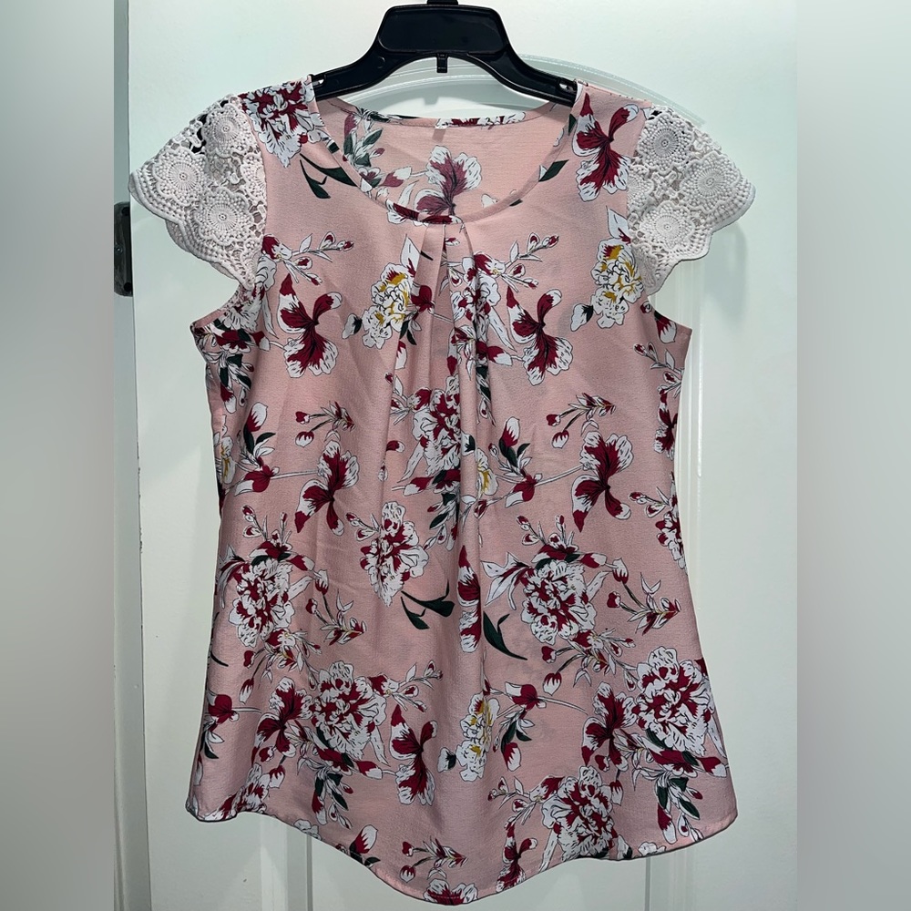 Pink Floral Blouse